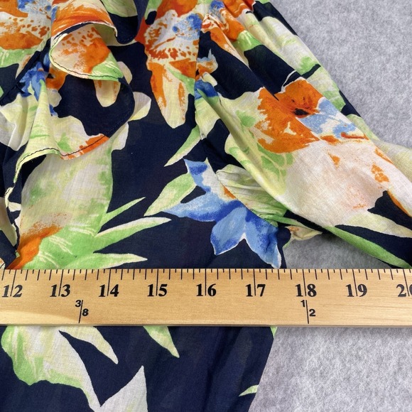 Lauren Ralph Lauren Floral Cotton Voile Dress Womens 2 Cotton Light - Picture 4 of 10